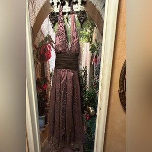 Black & purple mesh cocktail dress